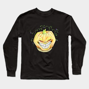 Evil pumpkin halloween Long Sleeve T-Shirt